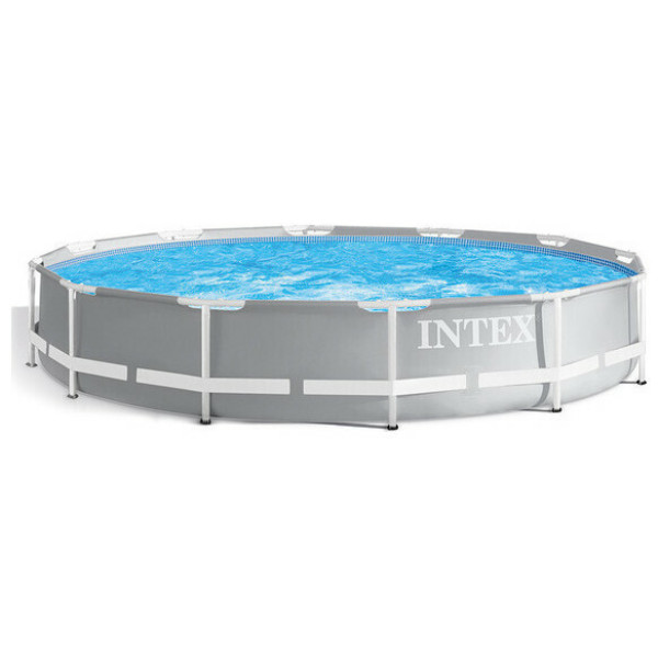 Intex Prism Metal Frame Πισίνα με Μεταλλικό Σκελετό & Αντλία Φίλτρου 366x366x99εκ.